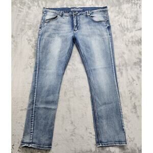 Vintage Y2K FUSAI Jeans Mens 42/32 Relaxed Fit Straight Leg Stretch Streetwear